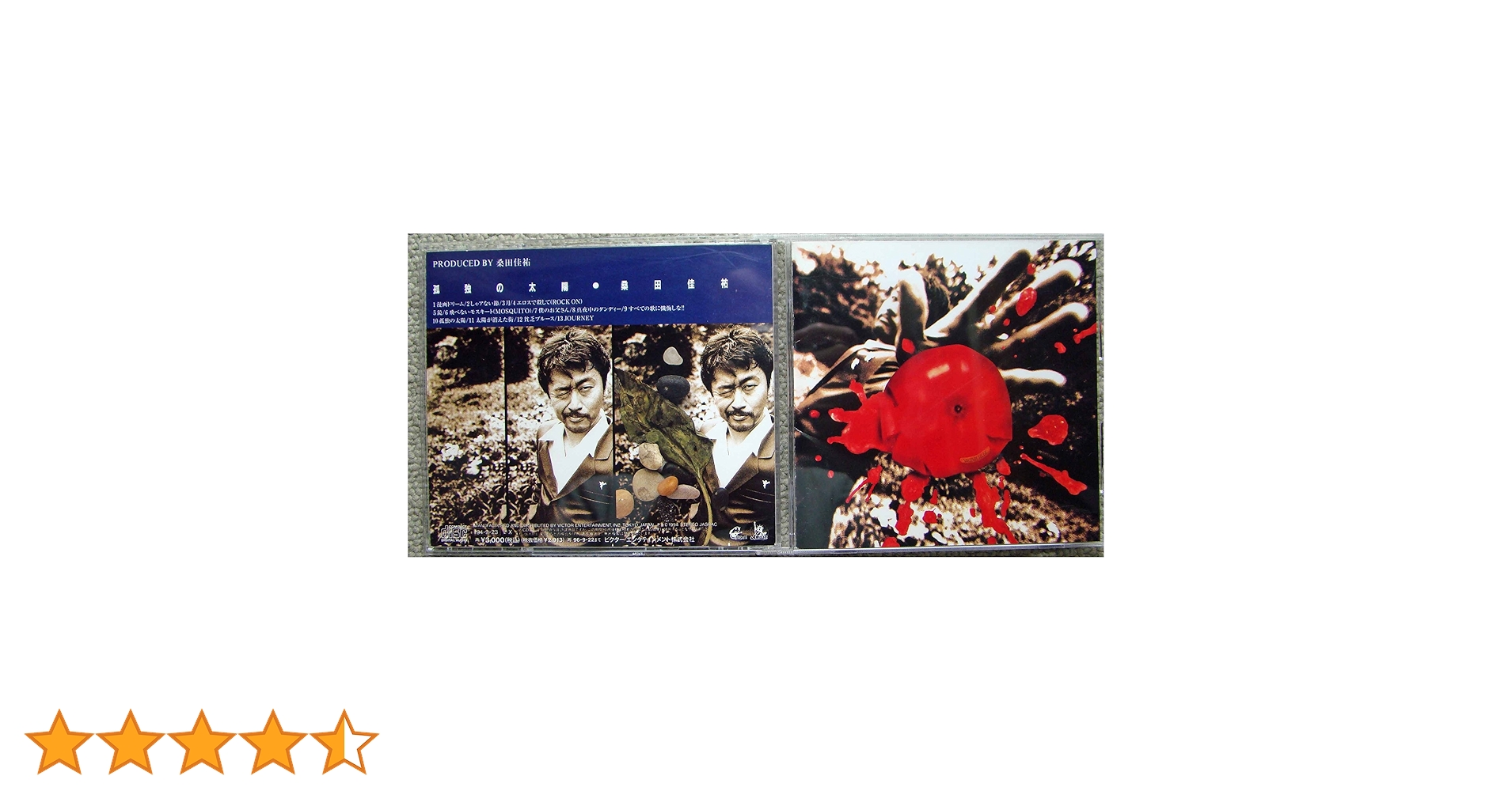 新品 未開封 桑田佳祐 孤独の太陽 CD アルバム Amazon.co.jp: ∇ 桑田佳祐 1994年 CD孤独の太陽真夜中の